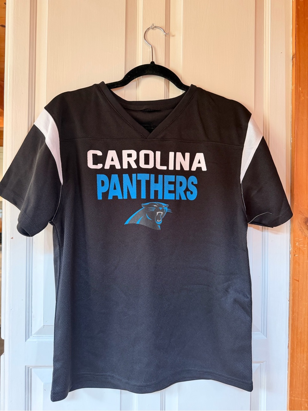 Carolina Panthers Kids Black Logo Jersey Top